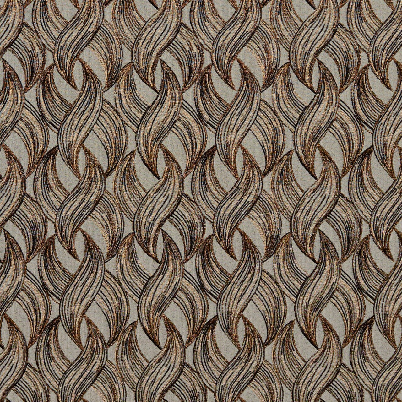 Curry - Brown Abstract & Geometric Upholstery Fabric 54 Inches"